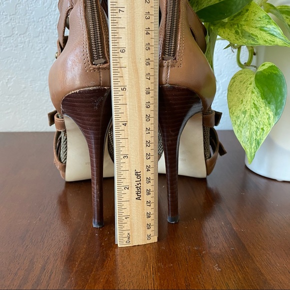 Guess GW Barney Leather Sandal Bootie Stilleto Platform - Picture 10 of 10